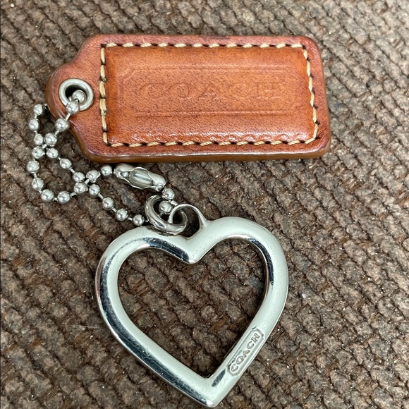 Coach Accessories - Coach Silver Heart Keychain